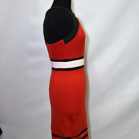 GUESS Striped Open back Sheath Dress Like New Sz Small 4-6 Wmn - Picture 4 of 8